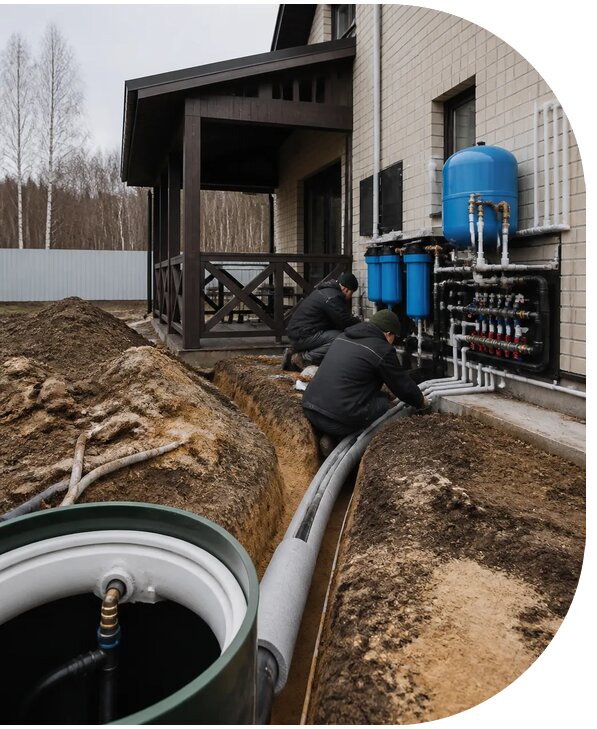 Монтаж и проектирование водоснабжения дачи под ключ в Сочи